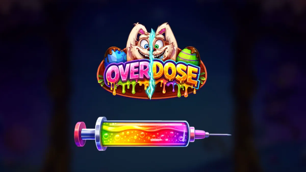 Tampilan visual slot Overdose dengan tema Easter yang unik